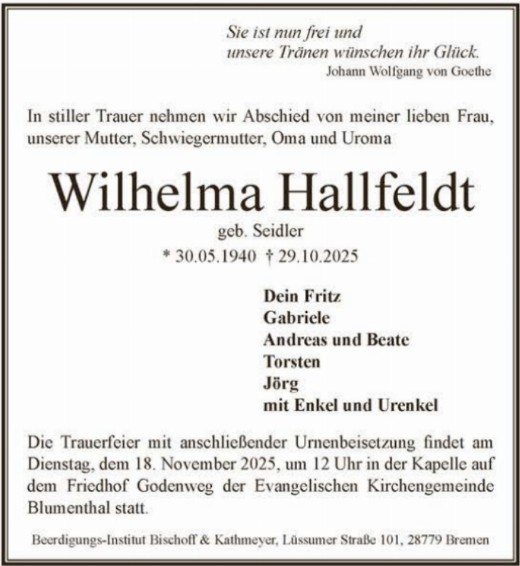 Wilhelma Hallfeldt